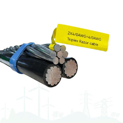 Aluminiumleiter LV Power Abc-Kabel XLPE PE LDPE PVC Isoliertes Oberleitungs-Duplex-Triplex-Quadruplex-Service-Dropkabel