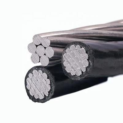 Aluminiumleiter Abc-Kabel XLPE PE LDPE PVC Isolierter Oberkopf-Duplex-Triplex-Quadruplex-Service-Dropkabel 4x70mm2 50mm2