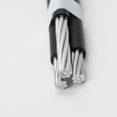 Aluminium-Dreifachdraht XLPE Isoliertes Oberleitungs-ABC-Kabel Drei-Drei-Phasen-Kabel