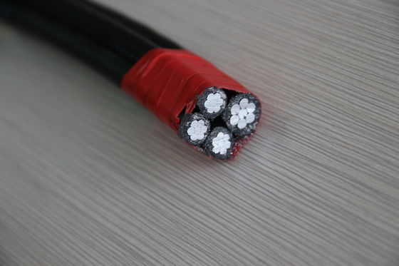 Aluminiumleiter-PVC-Isolierungs-stützte sich Quadruplex Service-Transceiverkabel Acsr