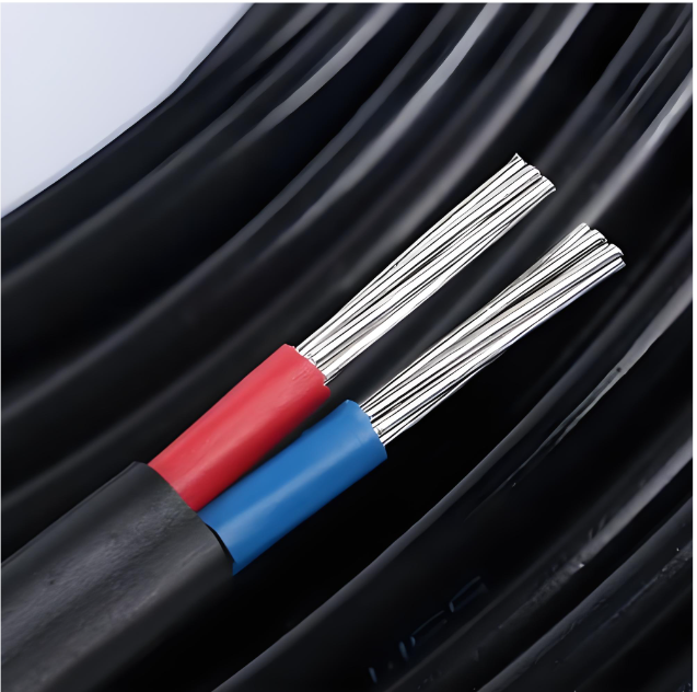 Zwei-Kern Kupfer XLPE Isoliertes Niederspannungskabel IP67 mit Nennwert 0,6/1kV für Ober- und Untergrundnutzung