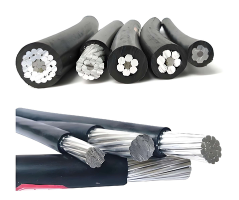 JKLYJ-1KV 4-Kern Stranded Overhead Isoliertes Kabel 4*10/16/25 mm2 Aluminiumkern für Outdoor Niederspannungsverteilung